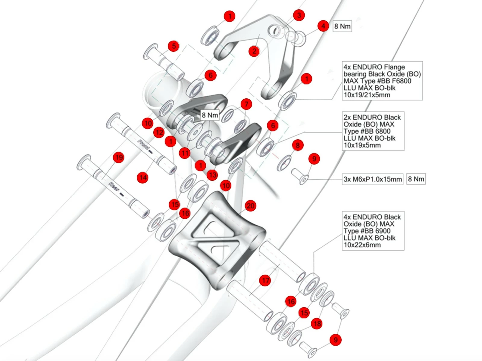 BMC Composants De Suspension Fourstroke / FS01 2023 - 30004131 1 BMC Composants De Suspension Fourstroke / FS01 2023 - 30004131