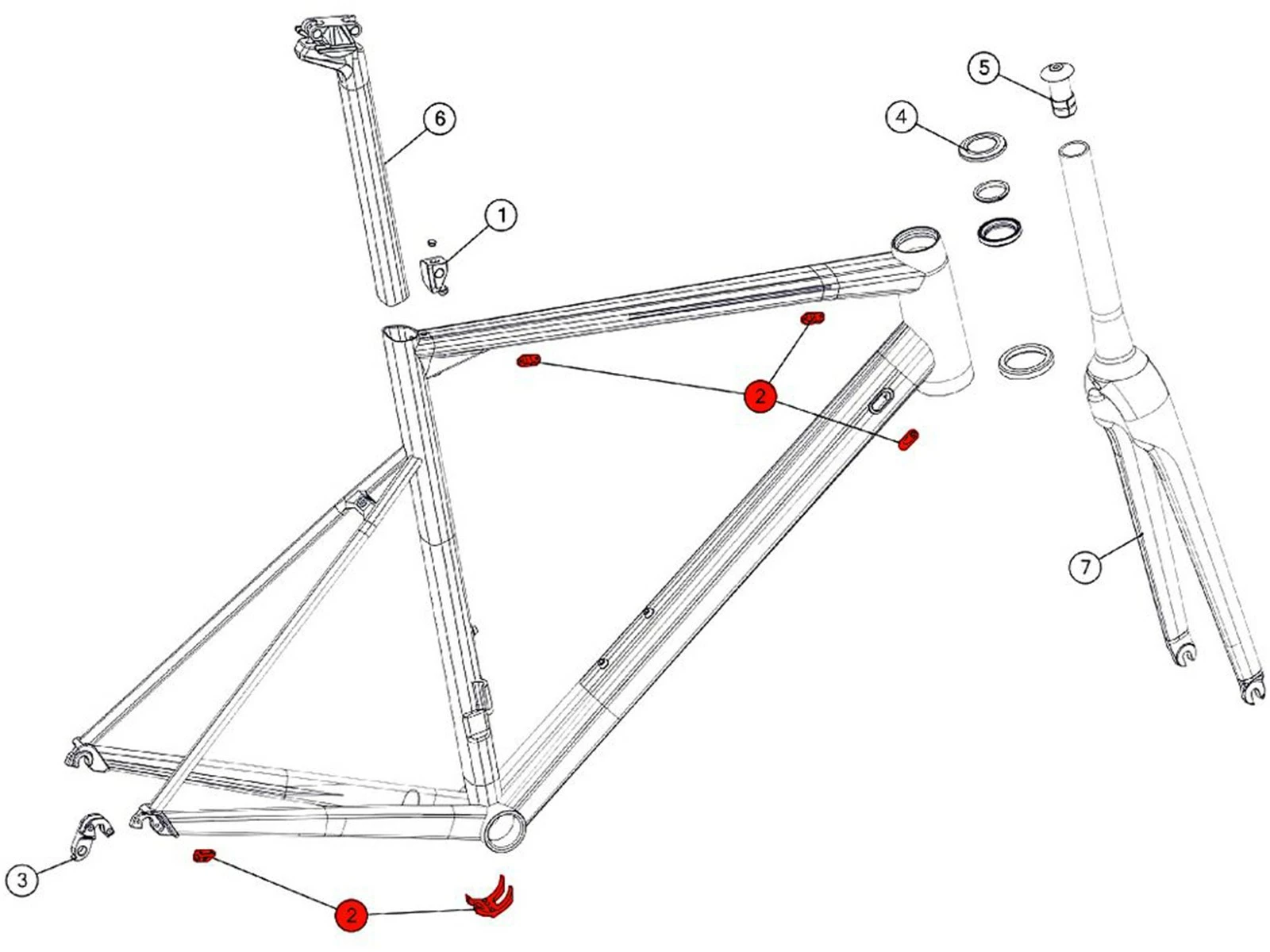 BMC Guide Câble 21 Pour Teammachine ALR Disc - 301665 2 BMC Guide Câble 21 Pour Teammachine ALR Disc - 301665 – Image 2