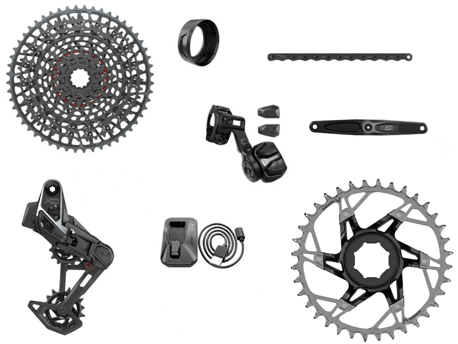 SRAM Groupe Complet X0 T-TYPE Eagle Brose E-VTT 104 BCD 12v 36 Dents 10-52 1 SRAM Groupe Complet X0 T-TYPE Eagle Brose E-VTT 104 BCD 12v 36 Dents 10-52